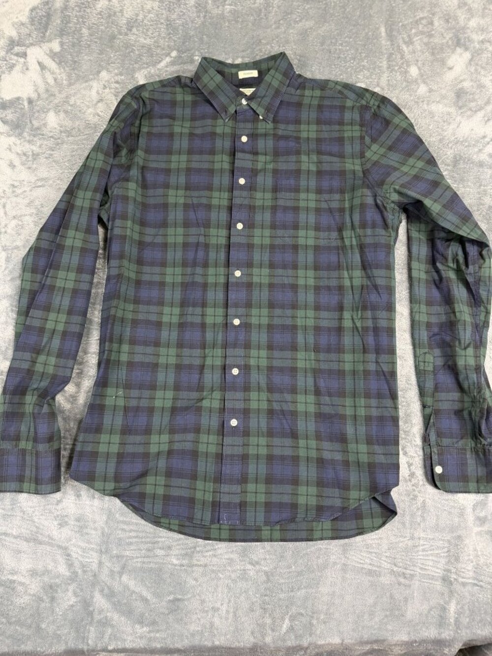 J.Crew Mens Secret Wash Plaid Classic Fit Long Sleeve Button-Up Shirt LT